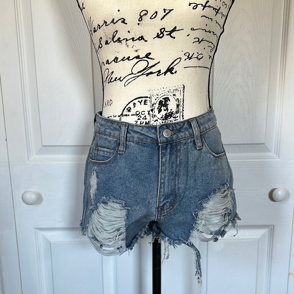 Distressed Denim Women's Shorts